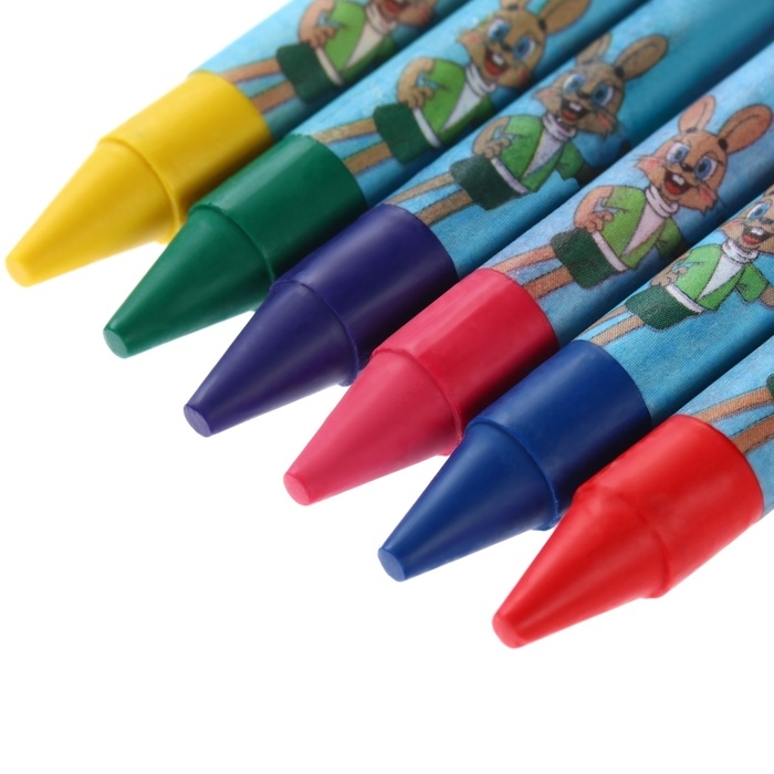 Восковые мелки Восковые мелки "Ну, погоди!" набор 6 цветов