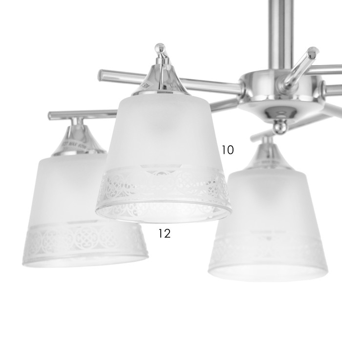 Светильник потолочный Ангела 52х52х27 , 5х60Вт Е27, Хром Светильник потолочный Ангела 52х52х27 , 5х60Вт Е27, Хром