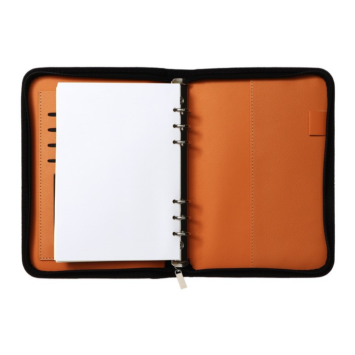 Органайзер на кольцах А5, 96 листов в линейку, на молнии с 3-х сторон, кожзам, с калькулятором, МИКС Органайзер на кольцах А5, 96 листов в линейку, на молнии с 3-х сторон, кожзам, с калькулятором, МИКС