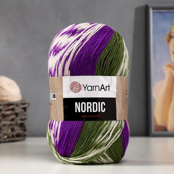 Пряжа  Пряжа "Nordic" 20% шерсть, 80% акрил 510м/150гр (666)