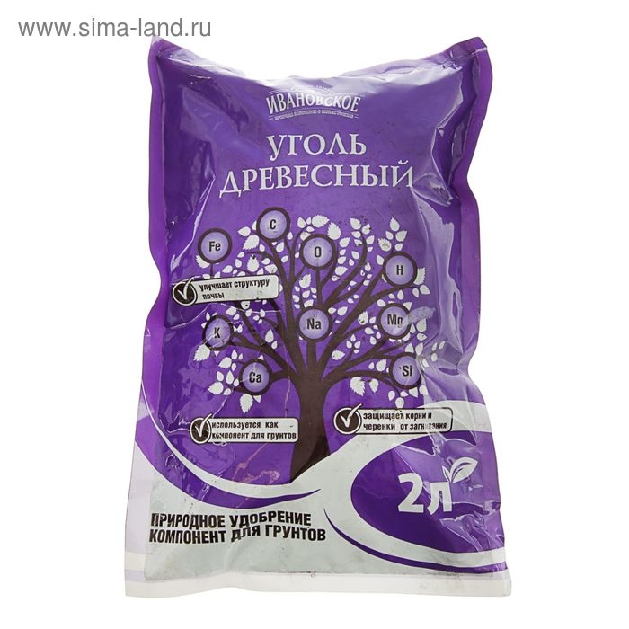 Уголь древесный Ивановское, 2 л Уголь древесный Ивановское, 2 л
