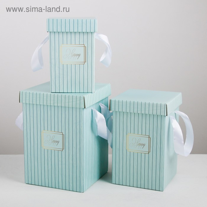 Набор коробок 3 в 1 «Счастье», 10 х 18, 14 х 23, 17 х 25 см Набор коробок 3 в 1 «Счастье», 10 х 18, 14 х 23, 17 х 25 см