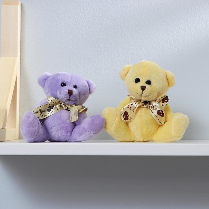 Мягкая игрушка «Мишка с бантом», с сердечками, цвета МИКС Мягкая игрушка «Мишка с бантом», с сердечками, цвета МИКС