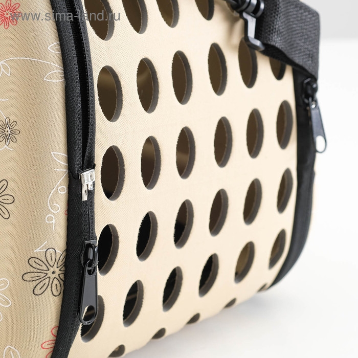 Складная сумка-переноска с отдельным входом, материал EVA, 43,5 х 28 х 33 см, бежевая Складная сумка-переноска с отдельным входом, материал EVA, 43,5 х 28 х 33 см, бежевая