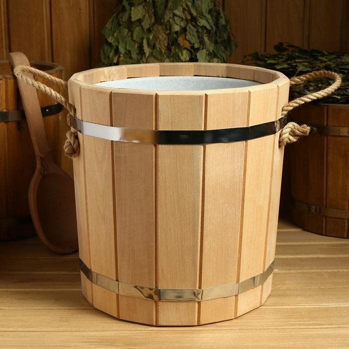 Запарник из липы, 15л, пластиковая вставка Запарник из липы, 15л, пластиковая вставка