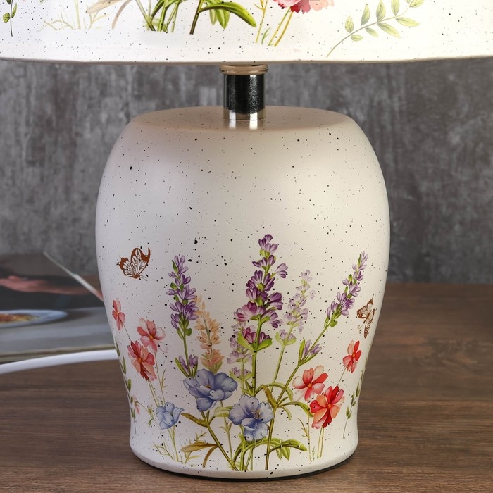 Лампа настольная 6793948/1 E14 40Вт "Полевые цветы" 25х25х34 см