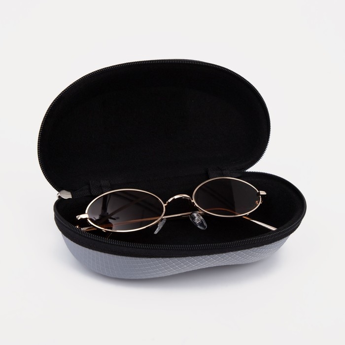 Футляр для очков на молнии, длина 17 см, цвет серый Футляр для очков на молнии, длина 17 см, цвет серый