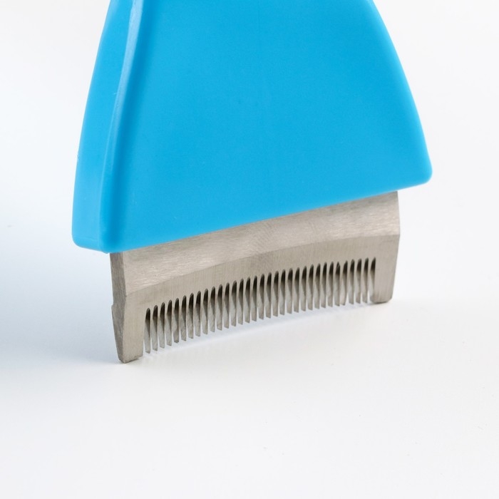 Дешеддер малый, лезвие шириной 4,5 см, голубой Дешеддер малый, лезвие шириной 4,5 см, голубой