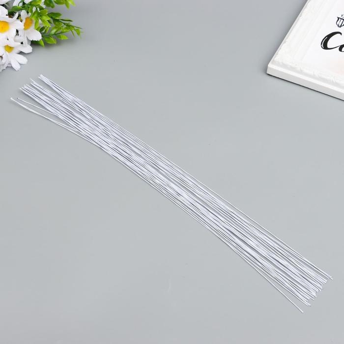 Проволока для творчества  Проволока для творчества "Florico" 0.7 мм, 30 шт, 40 см, в бумажной оплётке, белый