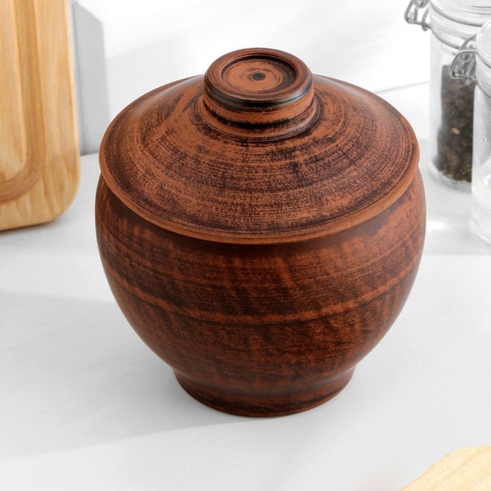 Горшок для жаркого №2  Горшок для жаркого №2 "Гладь" 0,55 л, 11 х 12 х 12 см