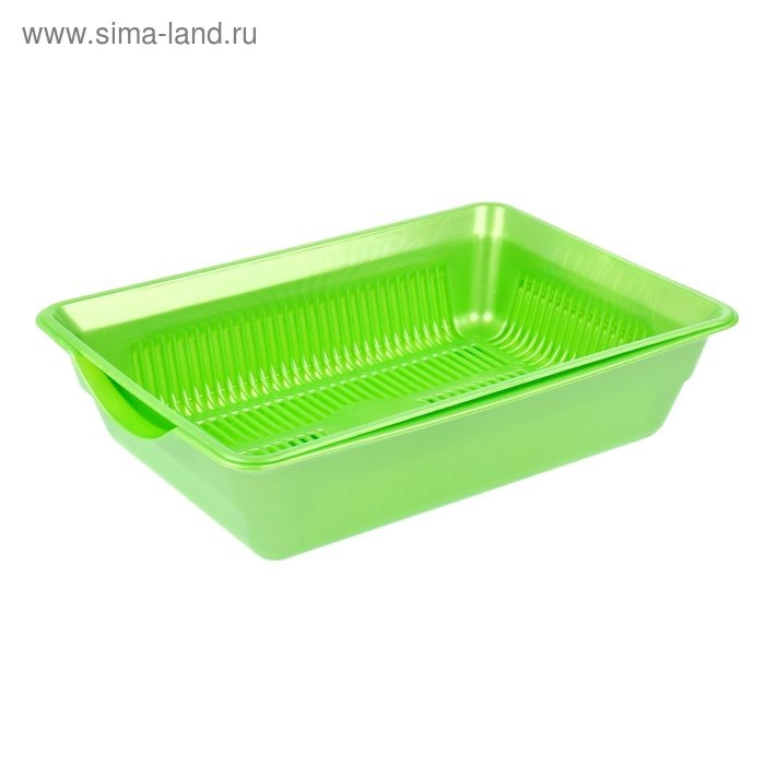 Туалет перламутровый глубокий с сеткой, 38,5 х 26 х 9 см, зеленый Туалет перламутровый глубокий с сеткой, 38,5 х 26 х 9 см, зеленый