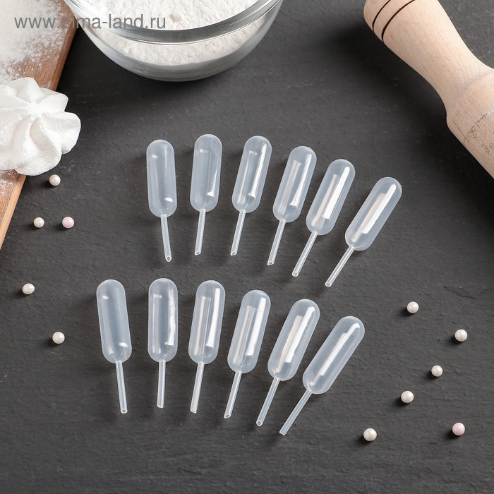 Набор пипеток для соуса «Сосуд», 12 шт, 1,5×6 см Набор пипеток для соуса «Сосуд», 12 шт, 1,5×6 см
