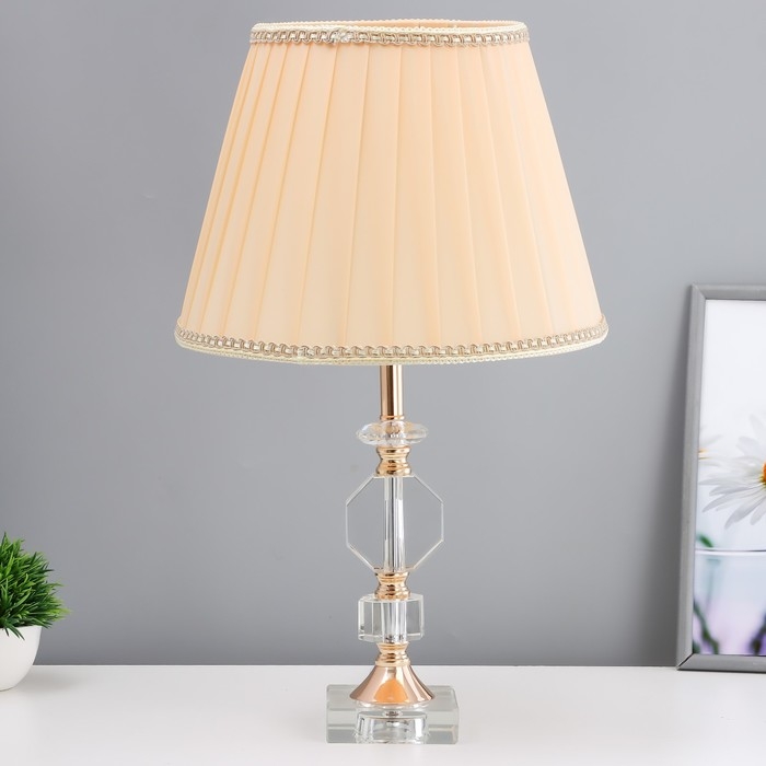 Настольная лампа Настольная лампа "Жаклин" Е27 40Вт золото 30х30х49 см RISALUX