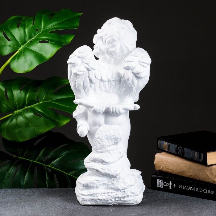 Фигура  Фигура "Ангел Амур" белый 15х15х37см