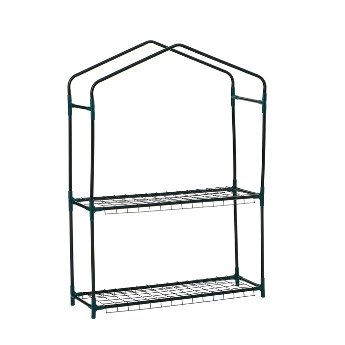 Парник-стеллаж, 2 полки, 93 × 22 × 69 см, металлический каркас d = 12 мм, чехол плёнка 80 мкм, Greengo Парник-стеллаж, 2 полки, 93 × 22 × 69 см, металлический каркас d = 12 мм, чехол плёнка 80 мкм, Greengo
