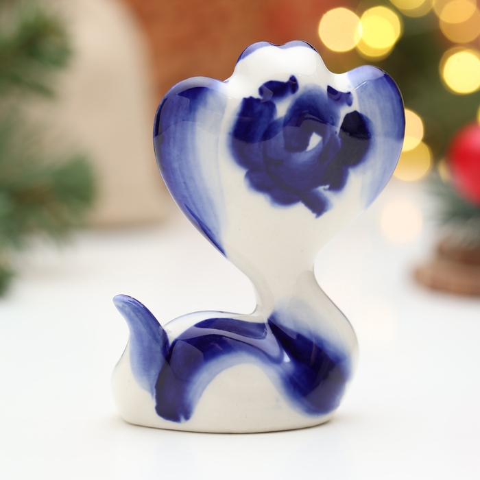 Новый год. Сувенир Новый год. Сувенир "Змея Маня", гжель, 8,5 см