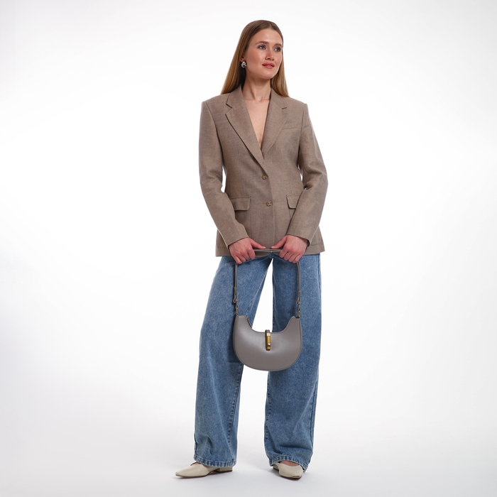 Сумка женская на молнии TEXTURA, маленький размер, цвет серый Сумка женская на молнии TEXTURA, маленький размер, цвет серый