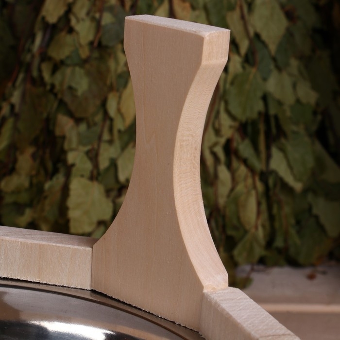 Шайка-таз из липы, 5 л, двуручная, нержавеющая вставка Шайка-таз из липы, 5 л, двуручная, нержавеющая вставка