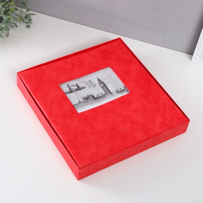 Фотоальбом магнитный 20 листов Фотоальбом магнитный 20 листов "Декоративная штукатурка - штрихи" кожзам МИКС 34х33х5 см