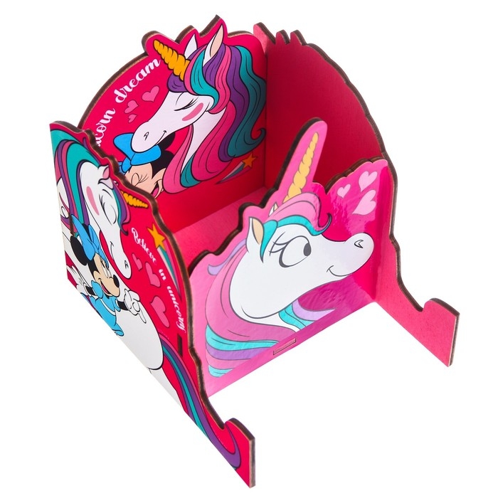 Органайзер для канцелярии, 12х15х16 см, Минни Маус и Единорог Органайзер для канцелярии, 12х15х16 см, Минни Маус и Единорог