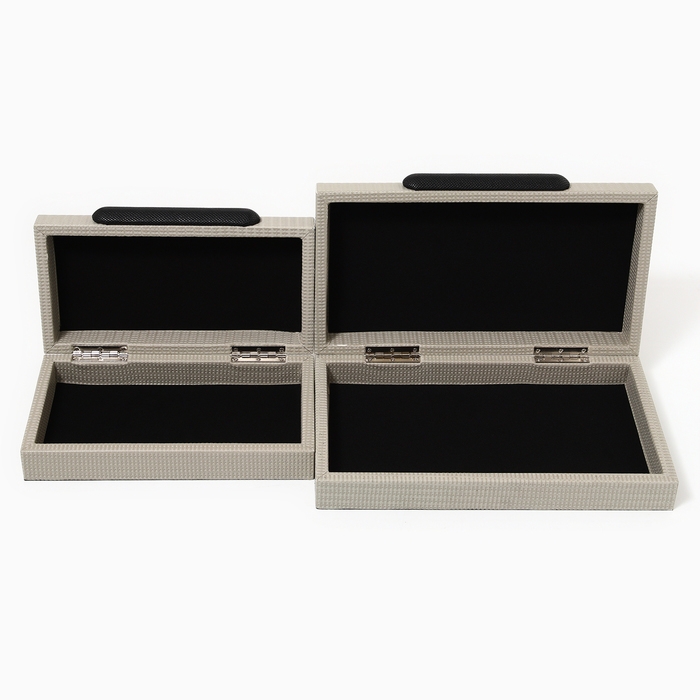 Шкатулка для украшений «Минимализм» экокожа, набор 2 шт. Шкатулка для украшений «Минимализм» экокожа, набор 2 шт.