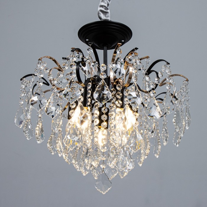 Люстра Люстра "Далила" 5хЕ14 40Вт черный золото 40х40х39см BayerLux