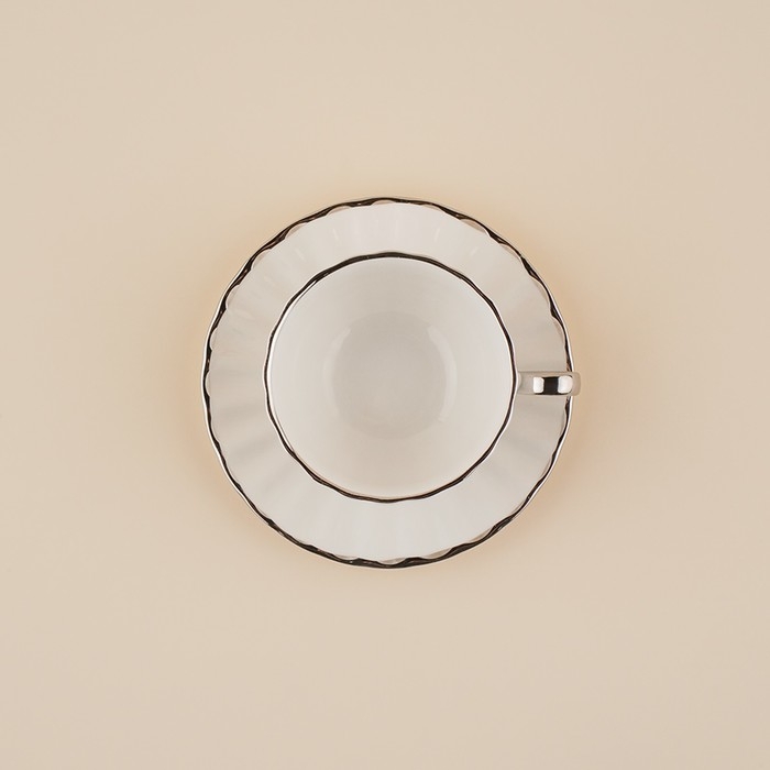 Чайная пара фарфоровая SL Home «Гарда», 2 предмета: чашка 200 мл, блюдце d=15 см, цвет белый Чайная пара фарфоровая SL Home «Гарда», 2 предмета: чашка 200 мл, блюдце d=15 см, цвет белый