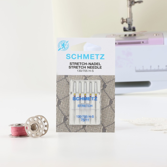 Иглы для бытовых швейных машин, для стрейч-ткани, №75, 5 шт Иглы для бытовых швейных машин, для стрейч-ткани, №75, 5 шт