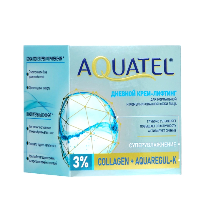 Дневной крем-лифтинг для лица &laquo;AQUATEL&raquo; для нормальной и комбинированной кожи, 50 мл