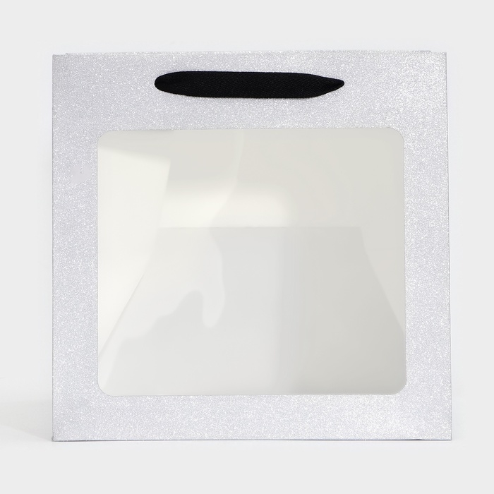 Пакет подарочный новогодний крафт с квадратным дном и окном, 25 х 25 х 25 см. Пакет подарочный новогодний крафт с квадратным дном и окном, 25 х 25 х 25 см.