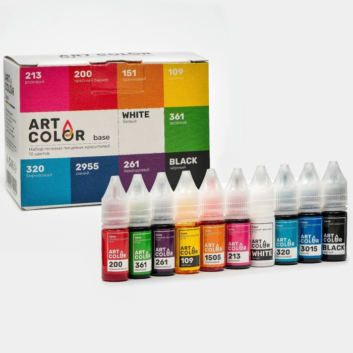 Набор Art Color Base микс 10 цветов, 10 мл Набор Art Color Base микс 10 цветов, 10 мл