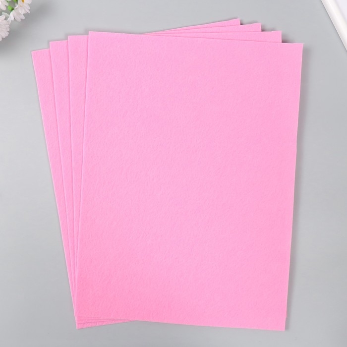 Фетр 2 мм Фетр 2 мм "Нежно-розовый" набор 4 листа 30х40 см