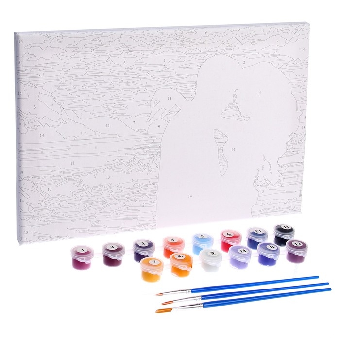 Картина по номерам на холсте с подрамником &laquo;Объятия на закате&raquo;, 20х30 см