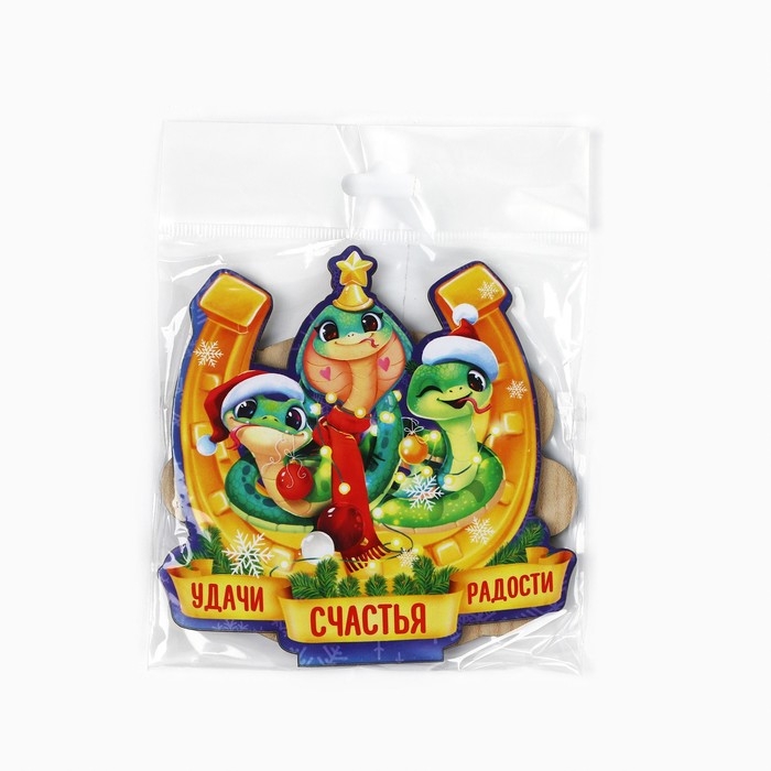 Оберег новогодний на подставке «Удачи, счастья, радости», 10 х 8,1 см. Оберег новогодний на подставке «Удачи, счастья, радости», 10 х 8,1 см.