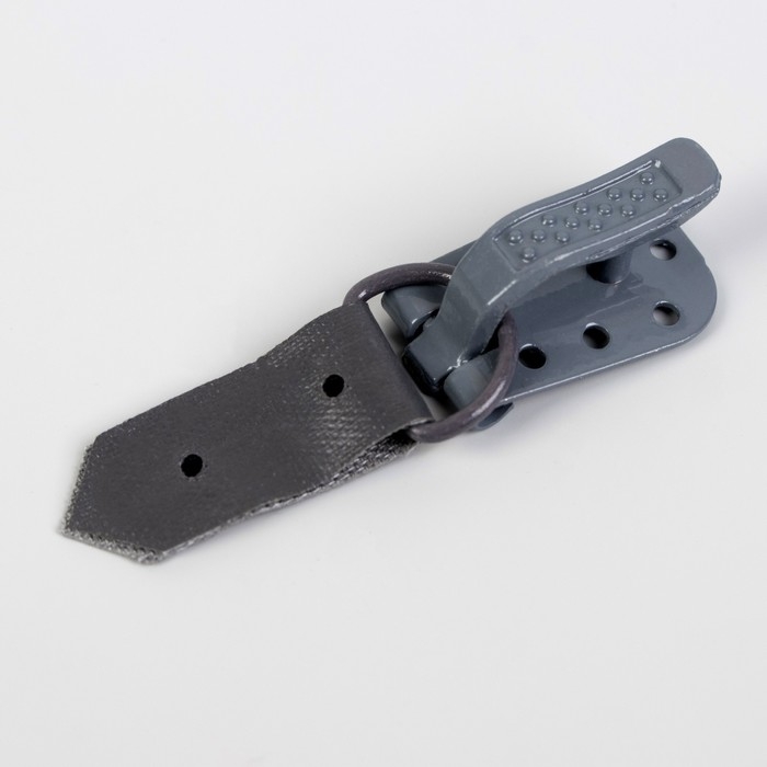 Крючки пришивные, металлические, для верхней одежды, 5 × 1,5 см, 6 шт, цвет серый Крючки пришивные, металлические, для верхней одежды, 5 × 1,5 см, 6 шт, цвет серый