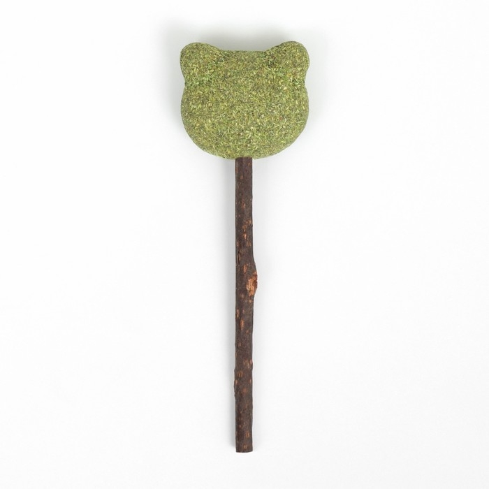 Игрушка для кошек из кошачьей мяты  Игрушка для кошек из кошачьей мяты "Киса" на палочке из мататаби, 13 см