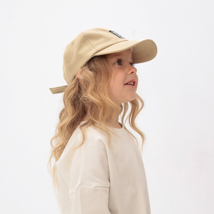 Бейсболка детская MINAKU, р-р 52-54, цв. бежевый