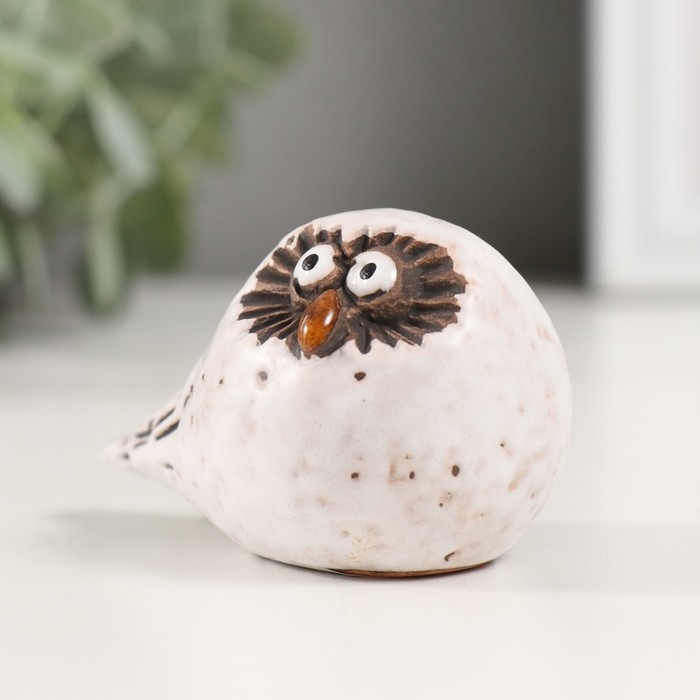 Сувенир керамика Сувенир керамика "Белый совёнок" 4,2х6х4,2 см