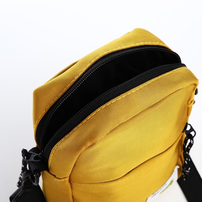Сумка молодёжная на молнии, наружный карман, цвет горчичный Сумка молодёжная на молнии, наружный карман, цвет горчичный