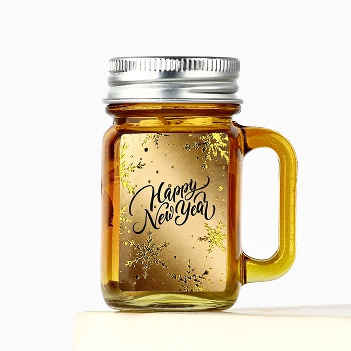 Новогодняя свеча в банке «Новый год: Happy New Year», аромат апельсин Новогодняя свеча в банке «Новый год: Happy New Year», аромат апельсин