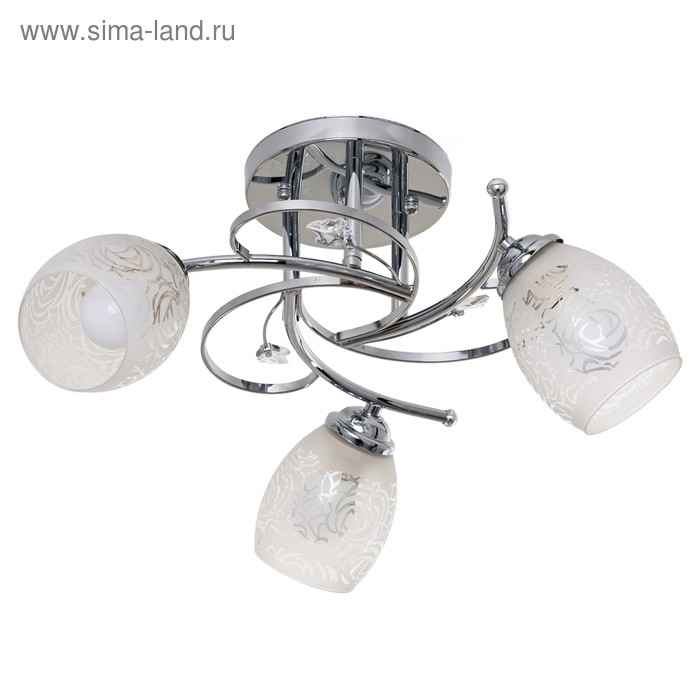 Люстра Люстра "Лаура" 3х40Вт E27 хром 45х45х20см