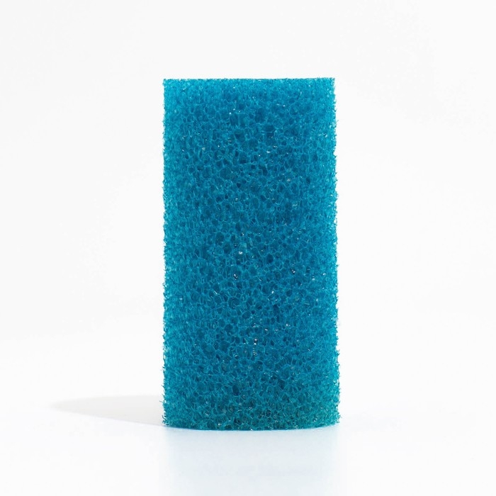 Губка круглая № 1, крупнопористая, 5 х 5 х 10 см, синяя