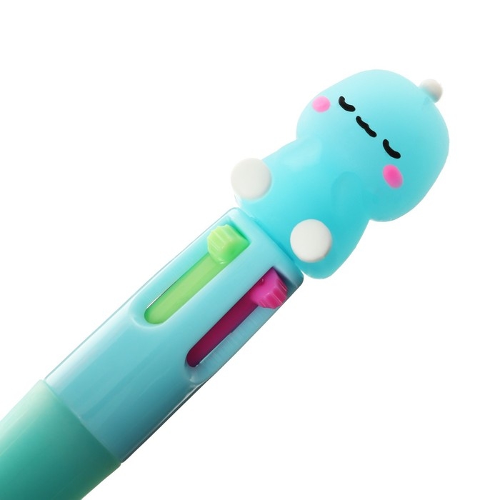 Ручка шариковая автоматическая 4-х цветная, мини, Ручка шариковая автоматическая 4-х цветная, мини, "Дракон", МИКС