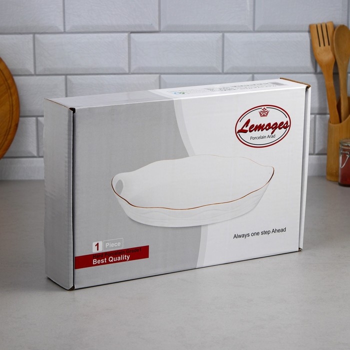 Форма для запекания Sezar, 1.5 л, фарфор, Иран Форма для запекания Sezar, 1.5 л, фарфор, Иран