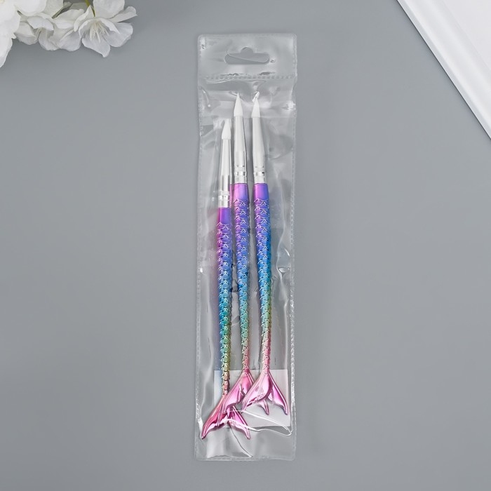 Инструменты для моделирования и придания формы Инструменты для моделирования и придания формы "Русалка" набор 3 шт пластик, резина 17 см