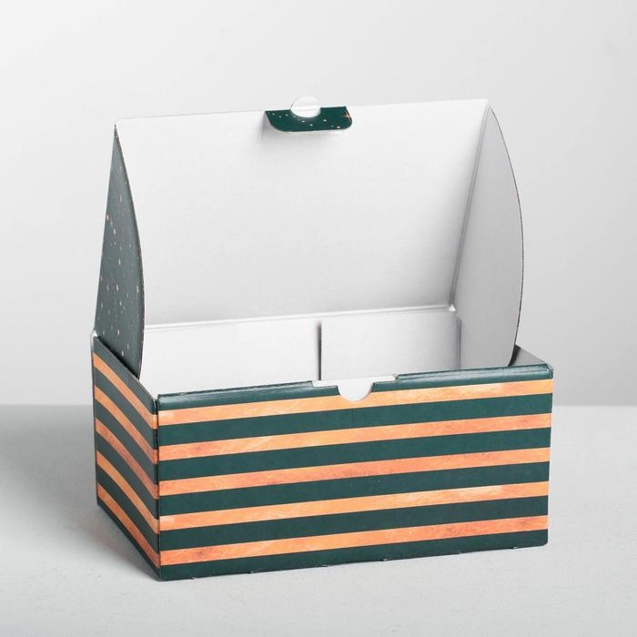 Коробка подарочная новогодняя складная «С наилучшими пожеланиями», 22 х 15 х 10 см, Новый год Коробка подарочная новогодняя складная «С наилучшими пожеланиями», 22 х 15 х 10 см, Новый год