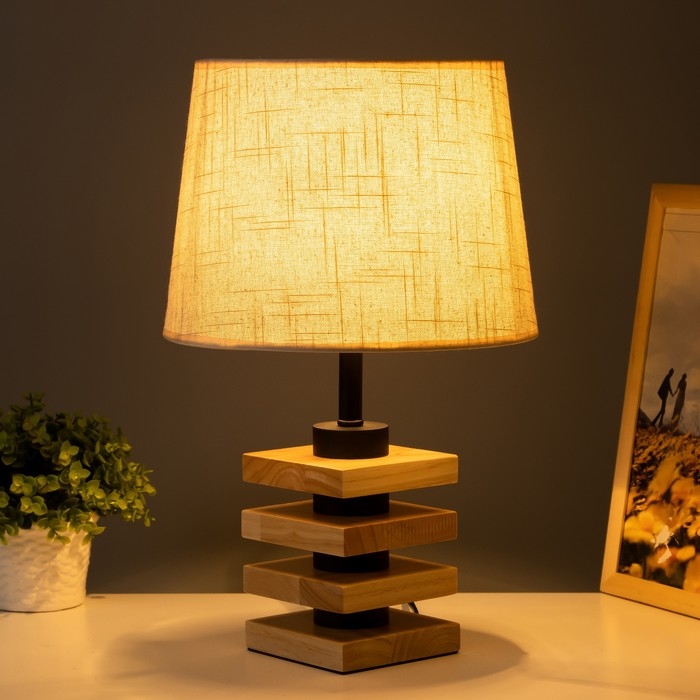 Настольная лампа Настольная лампа "Консель" E27 40Вт светлое дерево 25х25х42,5 см RISALUX