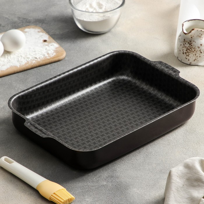 Противень «Хозяюшка», 23×30 см, h=6 см, антипригарное покрытие, цвет бордовый Противень «Хозяюшка», 23×30 см, h=6 см, антипригарное покрытие, цвет бордовый