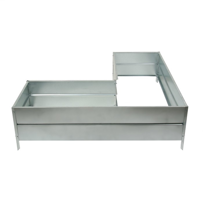 Грядка оцинкованная, Г-образная, угловая, 153 × 93 × 34 см, Greengo