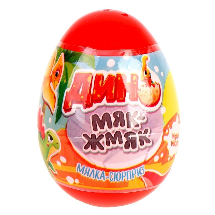 Игрушка-сюрприз «Дино Мяк-жмяк», с наклейками, МИКС Игрушка-сюрприз «Дино Мяк-жмяк», с наклейками, МИКС